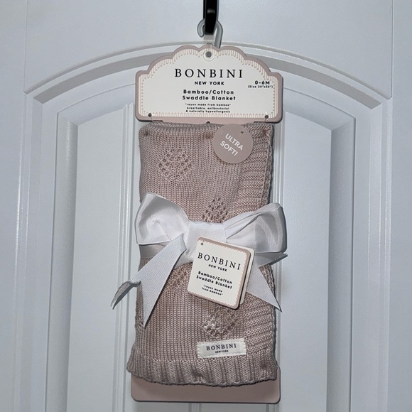 Baby swaddle blanket Bonbini New York 0-6M Bamboo/Cotton NWT - Picture 1 of 12